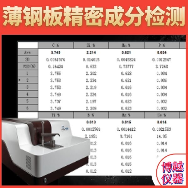 直讀光譜儀檢測薄鋼板